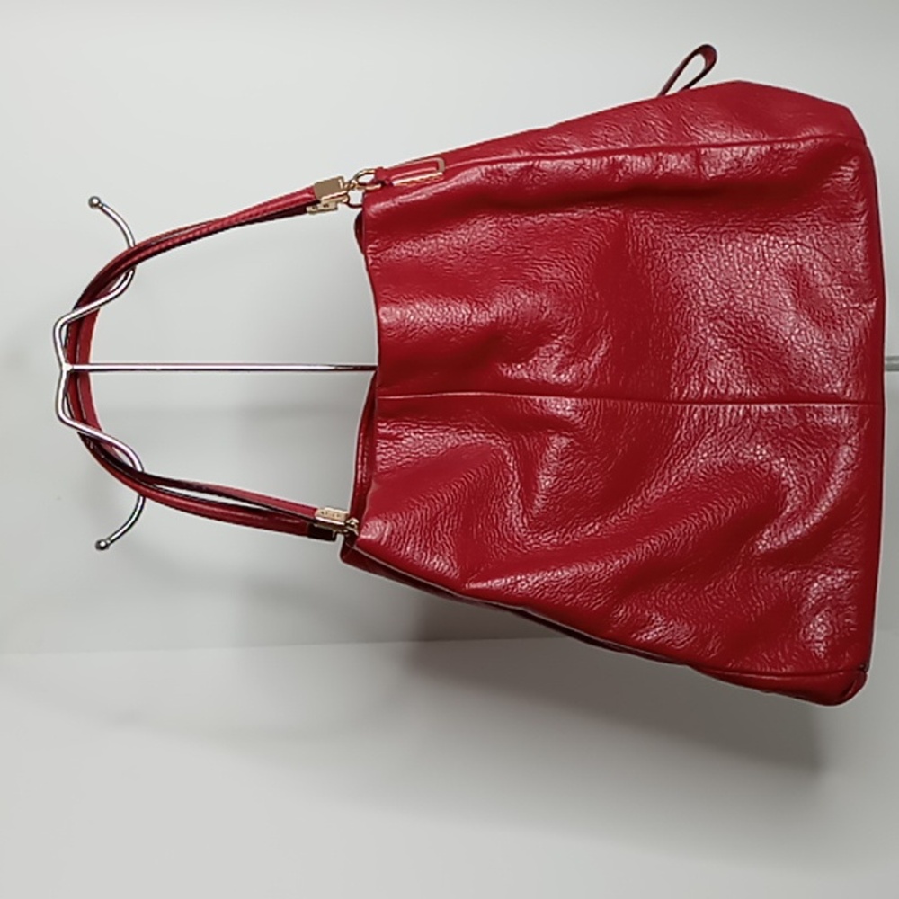 Coach Red Pebble Leather Tote/Shoulder Bag - G1376 - 24621.